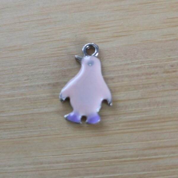 bedel pinguin zilver-pink