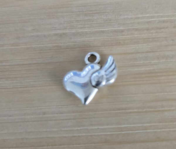 bedel hart wing antiek zilver