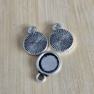 bedel stetting zilver voor cabochon 8 mm 3 stuks