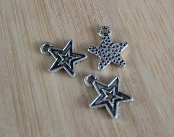 bedel smallstar inside big star zilver 14 mm x 12 mm 3 stuks