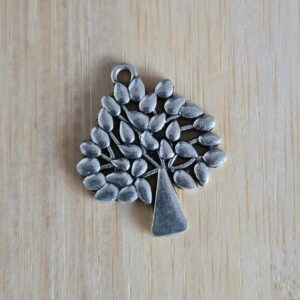 bedel levensboom zilver 30 mm x 24 mm