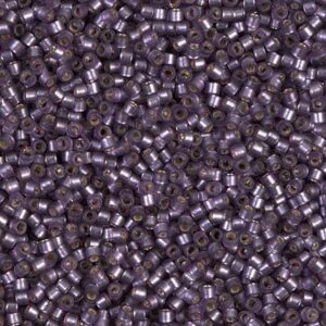 695 miyuki delica 11/0 semi matte silver lined violet