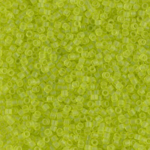 766 miyuki delica 11/0 matte transparent chartreuse
