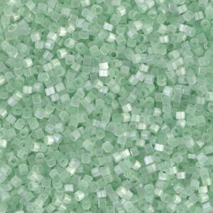 828 miyuki delica 11/0 pale green silk satin