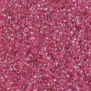 914 miyuki delica 11/0 sparkling dark pink lined crystal