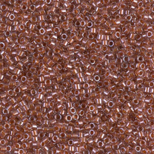 915 miyuki delica 11/0 sparkling dark amber lined crystal