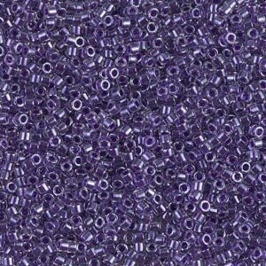 923 miyuki delica 11/0 sparkling violet lined crystal