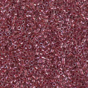 924 miyuki delica 11/0 sparkling cranberry lined crystal