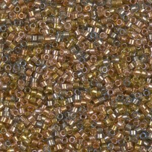 981 miyuki delica 11/0 lined metallic mix (gold beige aqua)