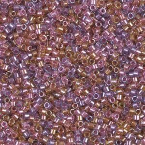982 miyuki delica 11/0 purple-salmon mix