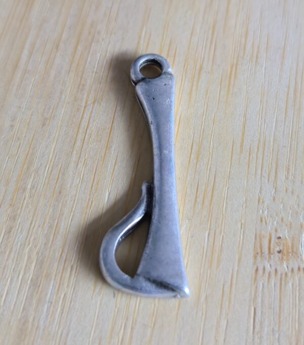 bedel langwerpig antiek zilver 40 mm x 10 mm