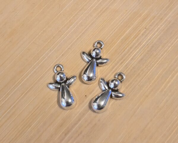 bedel engel zilver (bolmodel) 14 mm x 11 mm 3 stuks