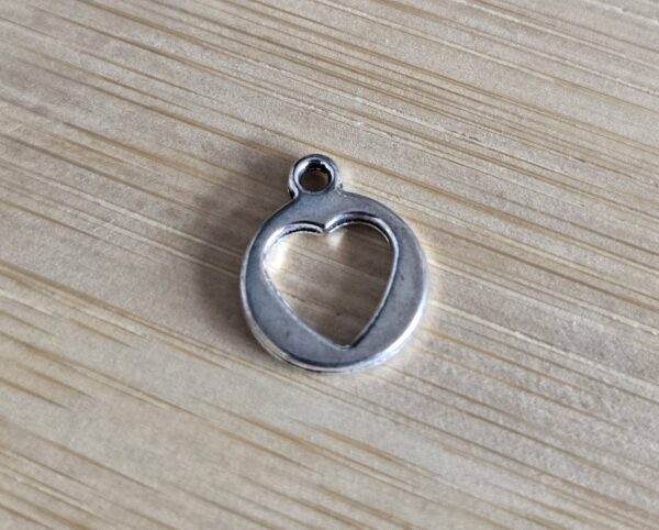 bedel hart open zilver 14 mm x 12 mm