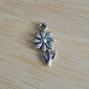 bedel madeliefje zilver 19 mm x 10 mm