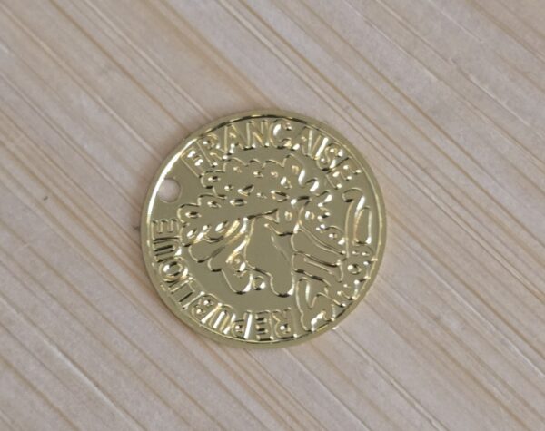 bedel munt tekst francaise goud 16 mm