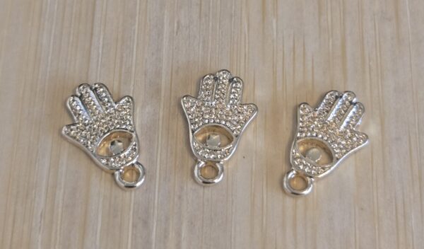 bedel DQ hamsa hand goud 8 mm x 13 mm 3 stuks