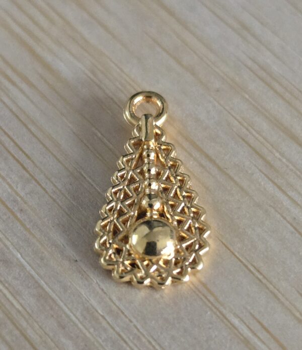 bedel DQ pendant goud 17 mm x 9 mm