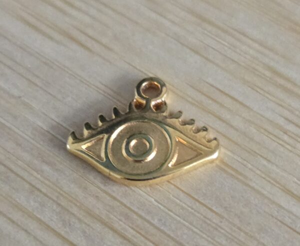 bedel DQ oog goud 14 mm x 11 mm