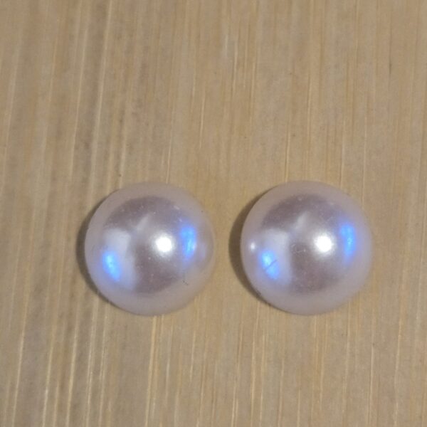 cabochon glans zacht rose 14 mm 2 stuks