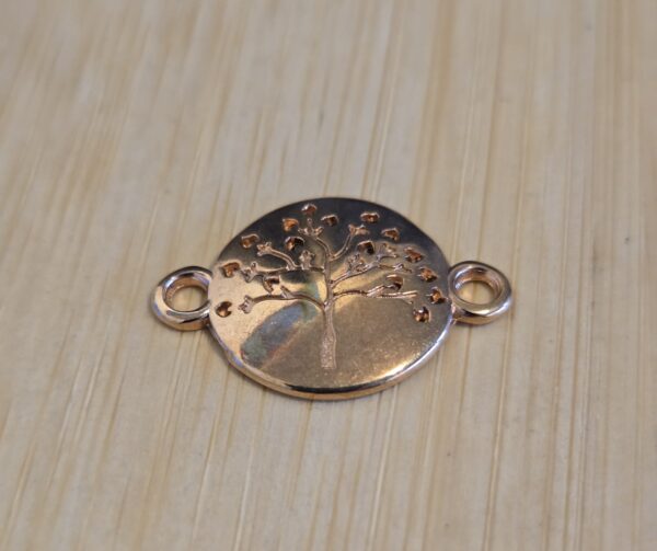 connector levensboom rond rose goud 23 mm x 15 mm