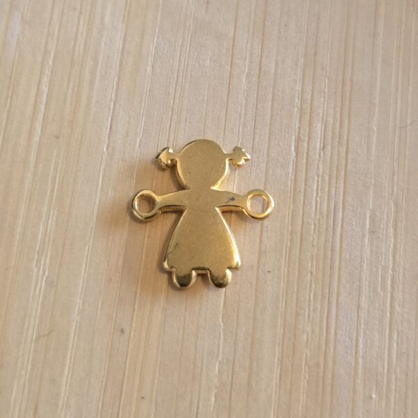 tussenzetsel DQ meisje goud 14 mm x 14 mm