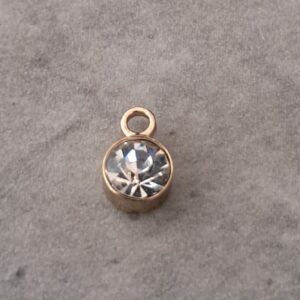 bedel puntsteen gold plated 6 mm x 3 mm