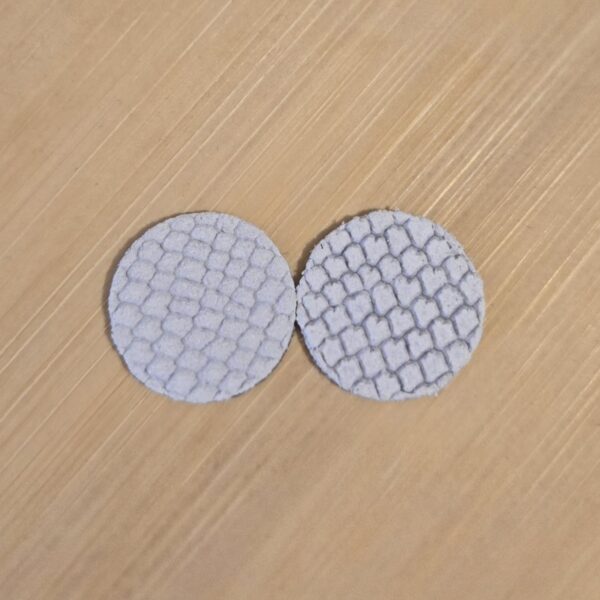 cabochon amaranth leer licht grijs 20 mm 2 stuks