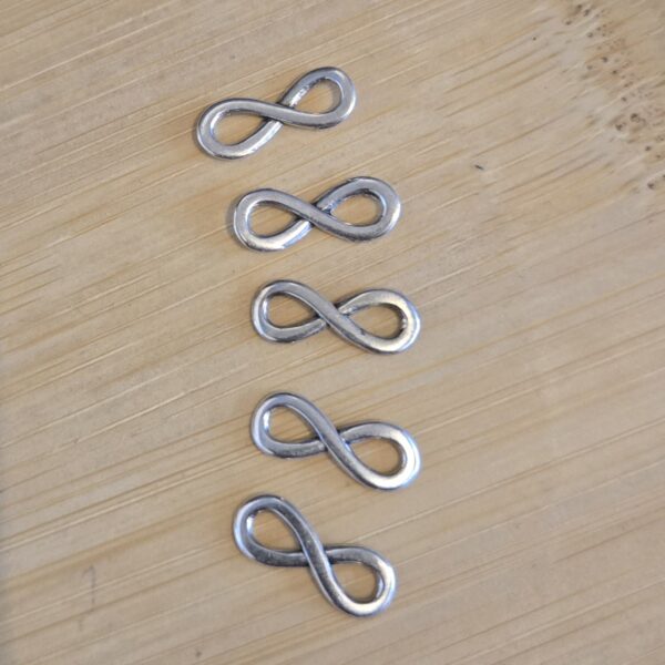 bedel zilver infinity 14 mm x 6 mm 5 stuks