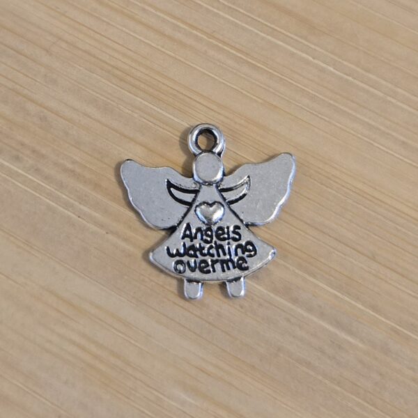 bedel tibetaans zilver engel angels watching over me 20 mm x 20 mm