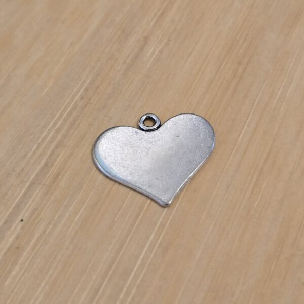 bedel zilver hart 18 mm x 23 mm