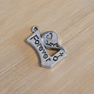 bedel oud zilver DQ forever love 22 mm x 15 mm