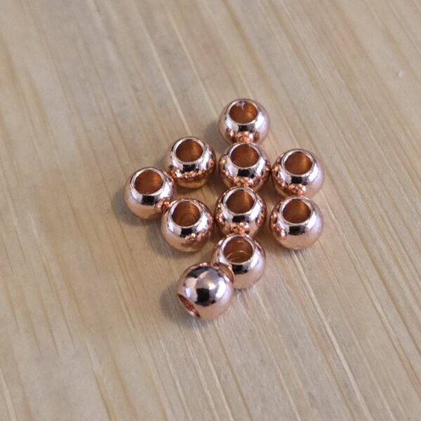 kraal rose goud rond 3 mm 10 stuks