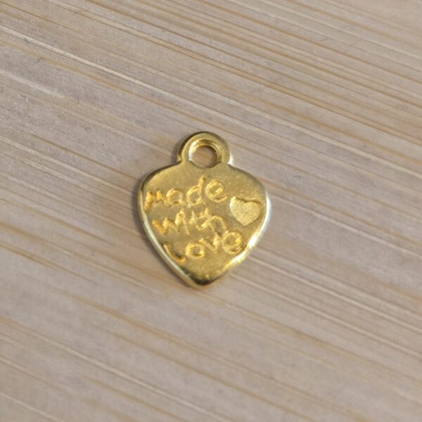 bedel goud hart made with love 10 mm