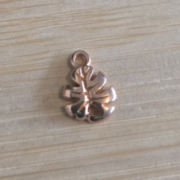 bedel rose goud DQ mini monstera 12 mm x 9 mm