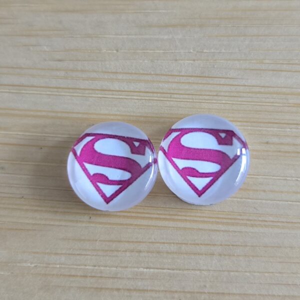 cabochon 12 mm superwoman 2 stuks