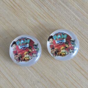 cabochon 12 mm pawpatrol wit (a) 2 stuks