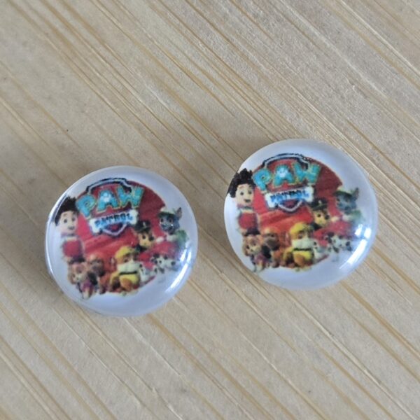 cabochon 12 mm pawpatrol wit (a) 2 stuks