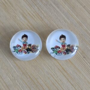 cabochon 12 mm pawpatrol wit (c) 2 stuks