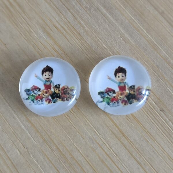 cabochon 12 mm pawpatrol wit (c) 2 stuks
