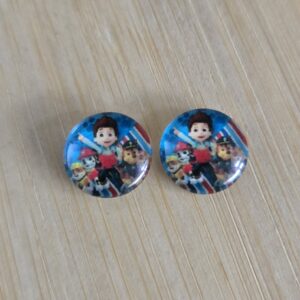 cabochon 12 mm pawpatrol blauw (b) 2 stuks
