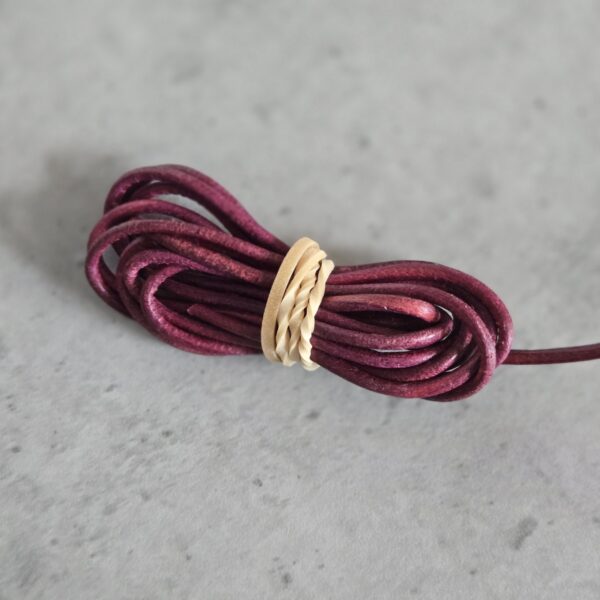 rond leer bordeau rood 2 mm 1 meter