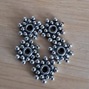 spacer zilver 8 mm 5 stuks