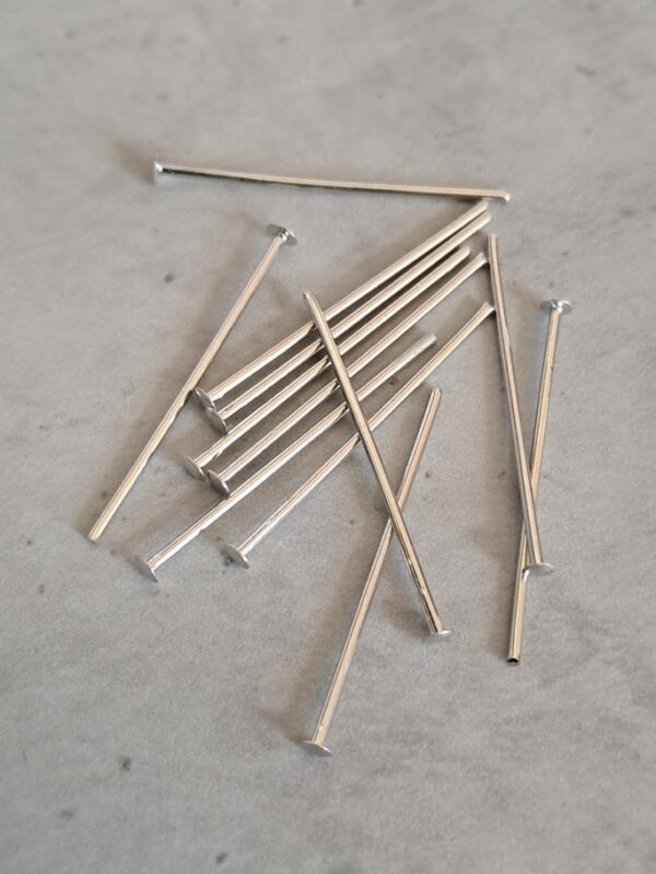 nietstift zilver 25 mm 20 stuks stainless steel
