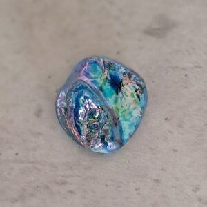 schelp kraal geverfd metallic blauw ongelijke maten