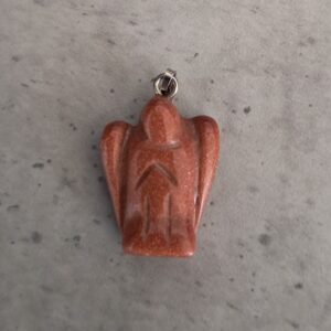 hanger goudsteen engel 20 mm x 14 mm