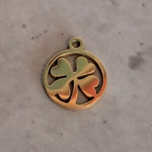 bedel klavertje 4 goud 9 mm x 12 mm