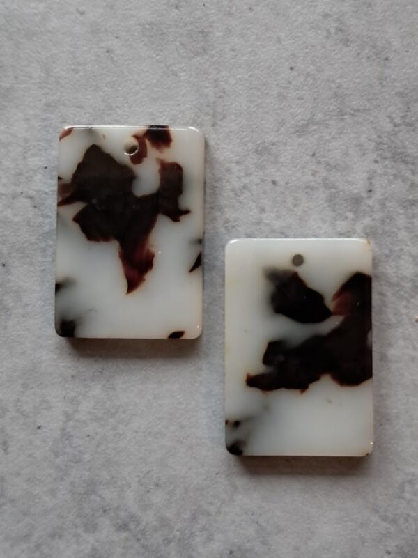 resin hanger rechthoek 22 mm x 15 mm 2 stuks