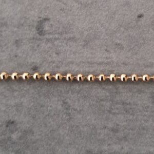 ballchain 1 mm goud 10 cm