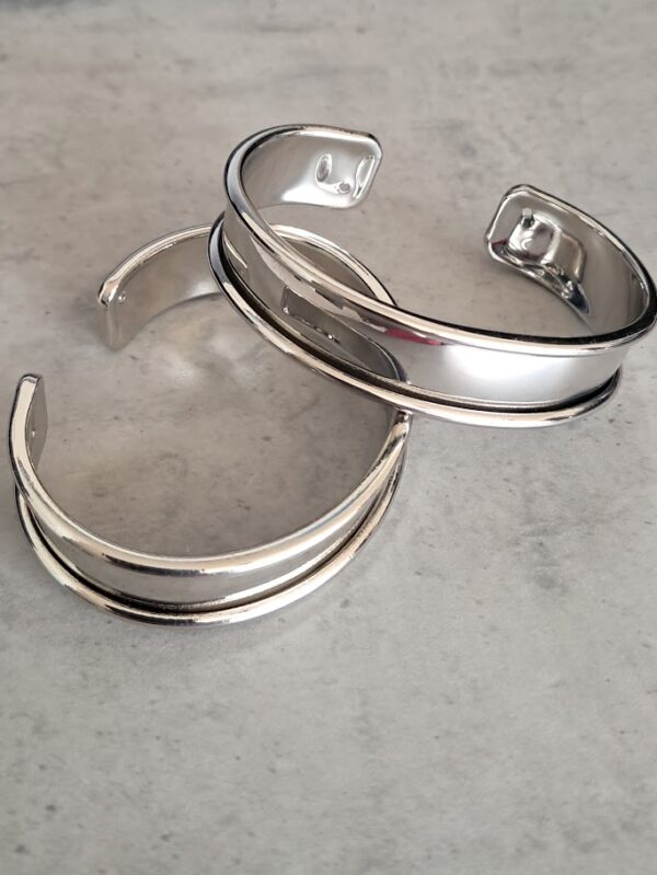 DQ basis armband metaal zilver 67 mm x 15 mm