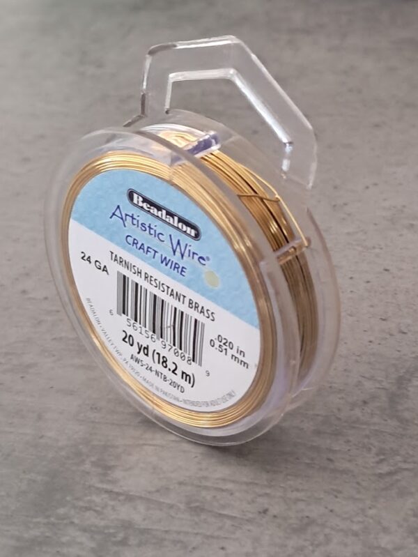 beadalon artistic wire tarnisch resistant brass 24 GA 18.2 meter